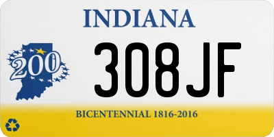 IN license plate 308JF