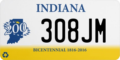 IN license plate 308JM