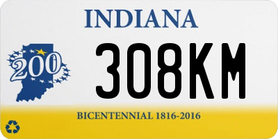 IN license plate 308KM