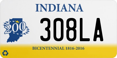 IN license plate 308LA