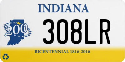 IN license plate 308LR