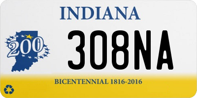 IN license plate 308NA