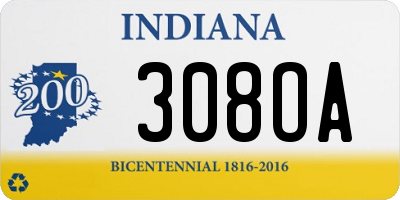 IN license plate 308OA