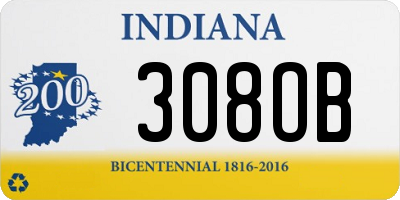 IN license plate 308OB