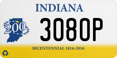 IN license plate 308OP