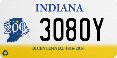 IN license plate 308OY