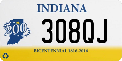 IN license plate 308QJ