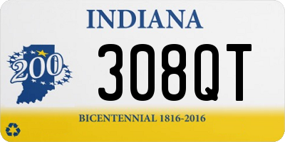 IN license plate 308QT