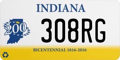 IN license plate 308RG