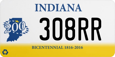 IN license plate 308RR