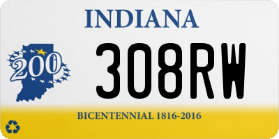 IN license plate 308RW