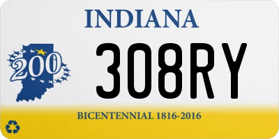 IN license plate 308RY