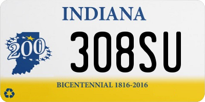 IN license plate 308SU