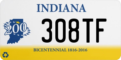 IN license plate 308TF