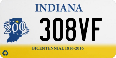 IN license plate 308VF