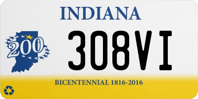 IN license plate 308VI