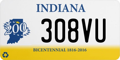 IN license plate 308VU