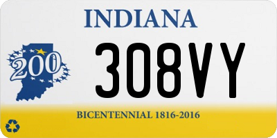 IN license plate 308VY