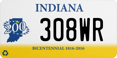 IN license plate 308WR