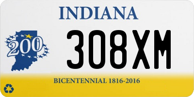 IN license plate 308XM