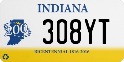 IN license plate 308YT