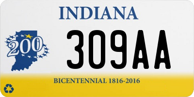 IN license plate 309AA