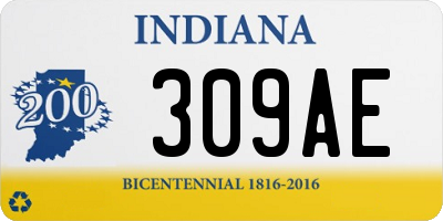 IN license plate 309AE