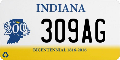 IN license plate 309AG