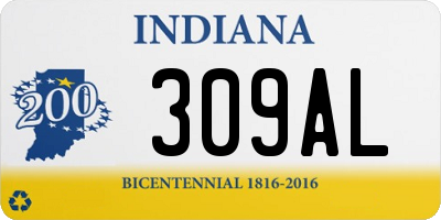 IN license plate 309AL