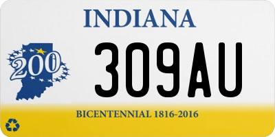 IN license plate 309AU