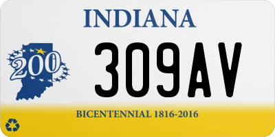 IN license plate 309AV