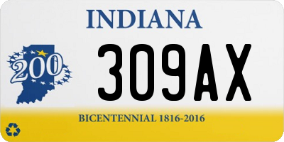 IN license plate 309AX