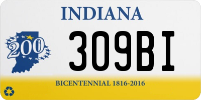 IN license plate 309BI