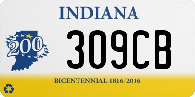 IN license plate 309CB