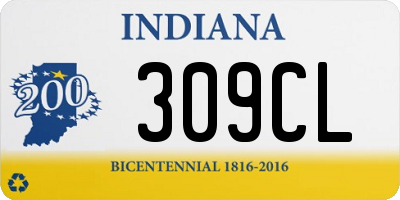 IN license plate 309CL