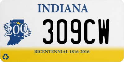 IN license plate 309CW