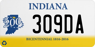 IN license plate 309DA
