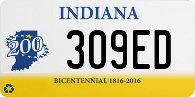 IN license plate 309ED