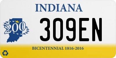 IN license plate 309EN