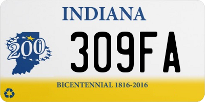 IN license plate 309FA