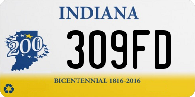 IN license plate 309FD