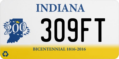 IN license plate 309FT