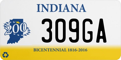 IN license plate 309GA