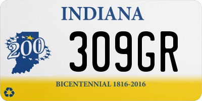 IN license plate 309GR