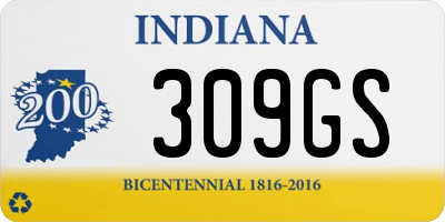 IN license plate 309GS