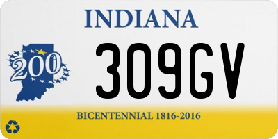 IN license plate 309GV