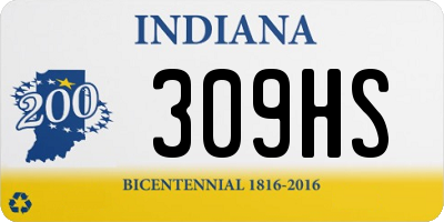 IN license plate 309HS