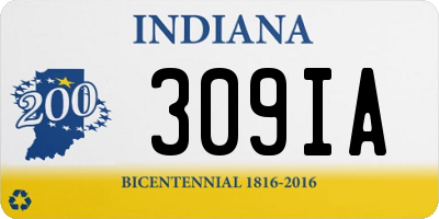 IN license plate 309IA