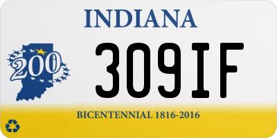 IN license plate 309IF