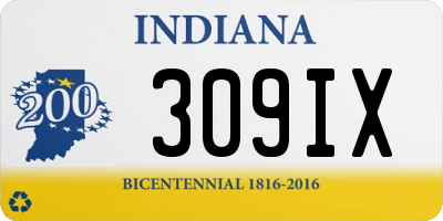 IN license plate 309IX